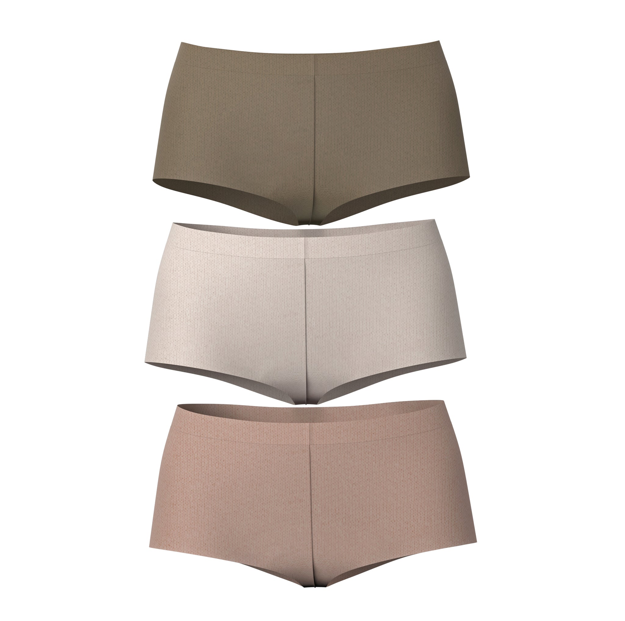 P3-13126C - Pack x3 Panty Boyshort Tonos Naturales