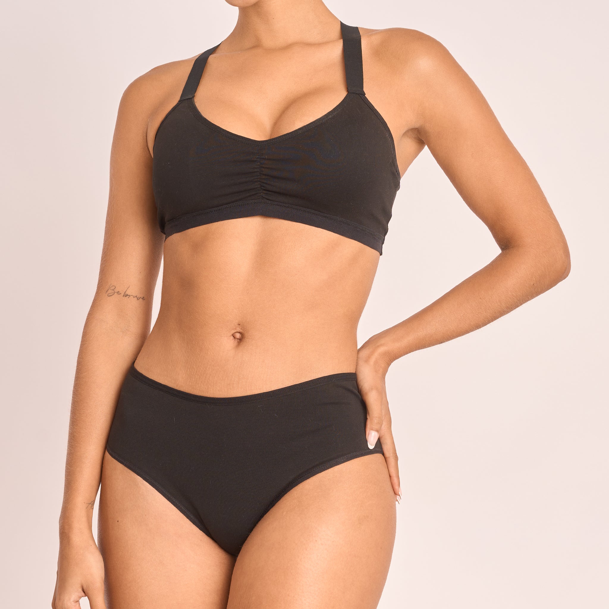 P5-308.75B - Pack x5 Panties Juveniles Semicintura Tonos Pasteles