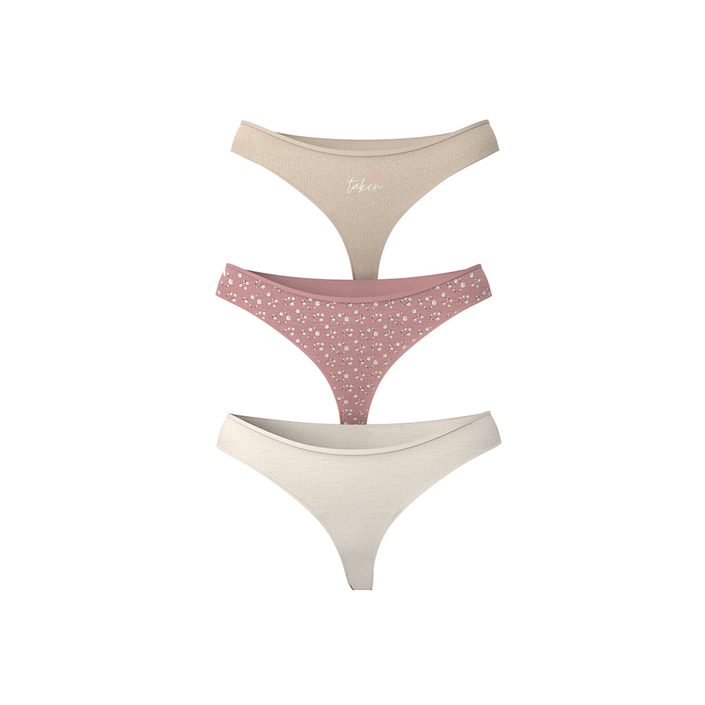 P3-12025E - Pack x3 Panty Bikini Tonos Naturales