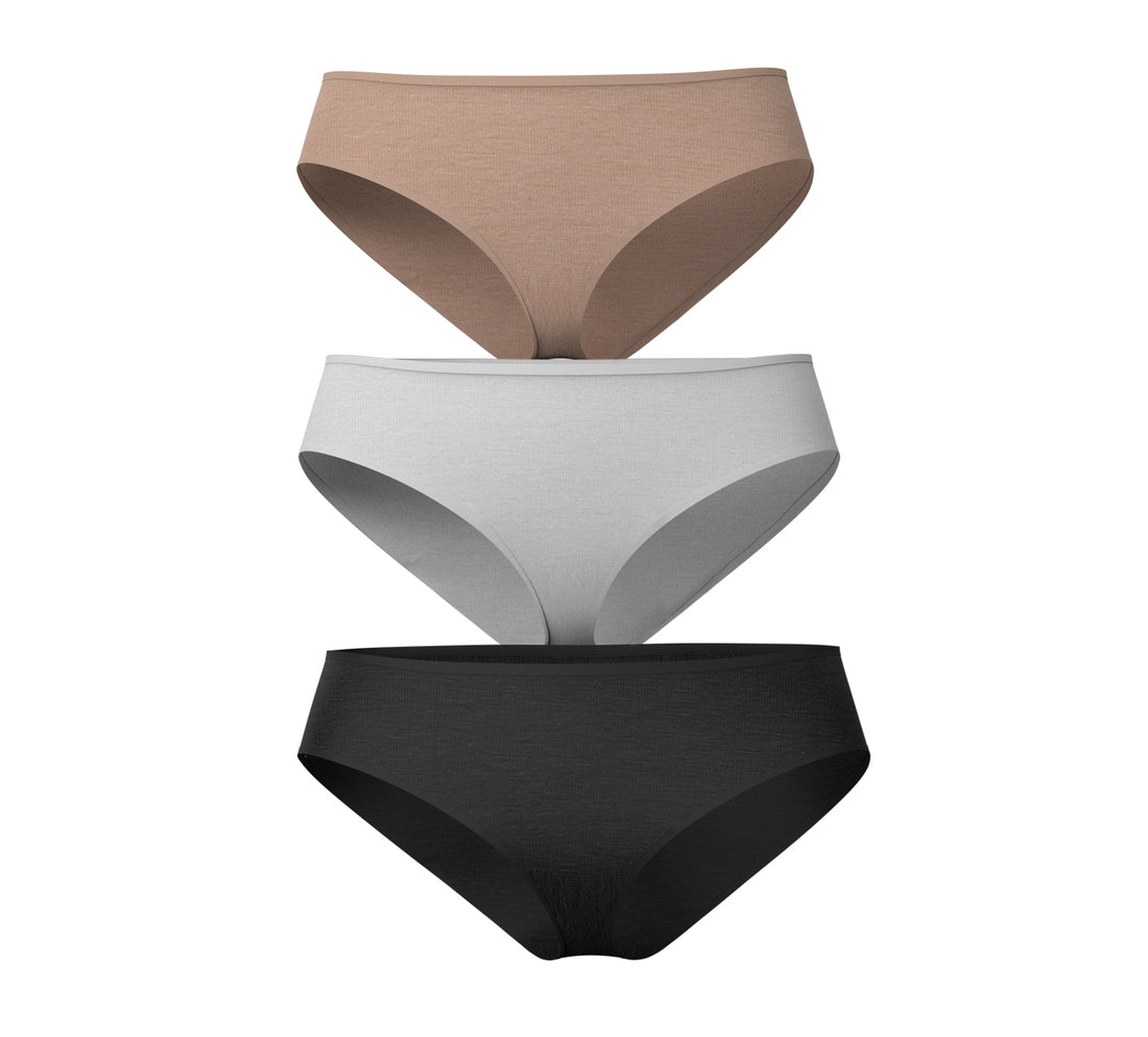 P3-308.75B - Pack x3 Panties Juveniles Semicintura Tonos Basicos