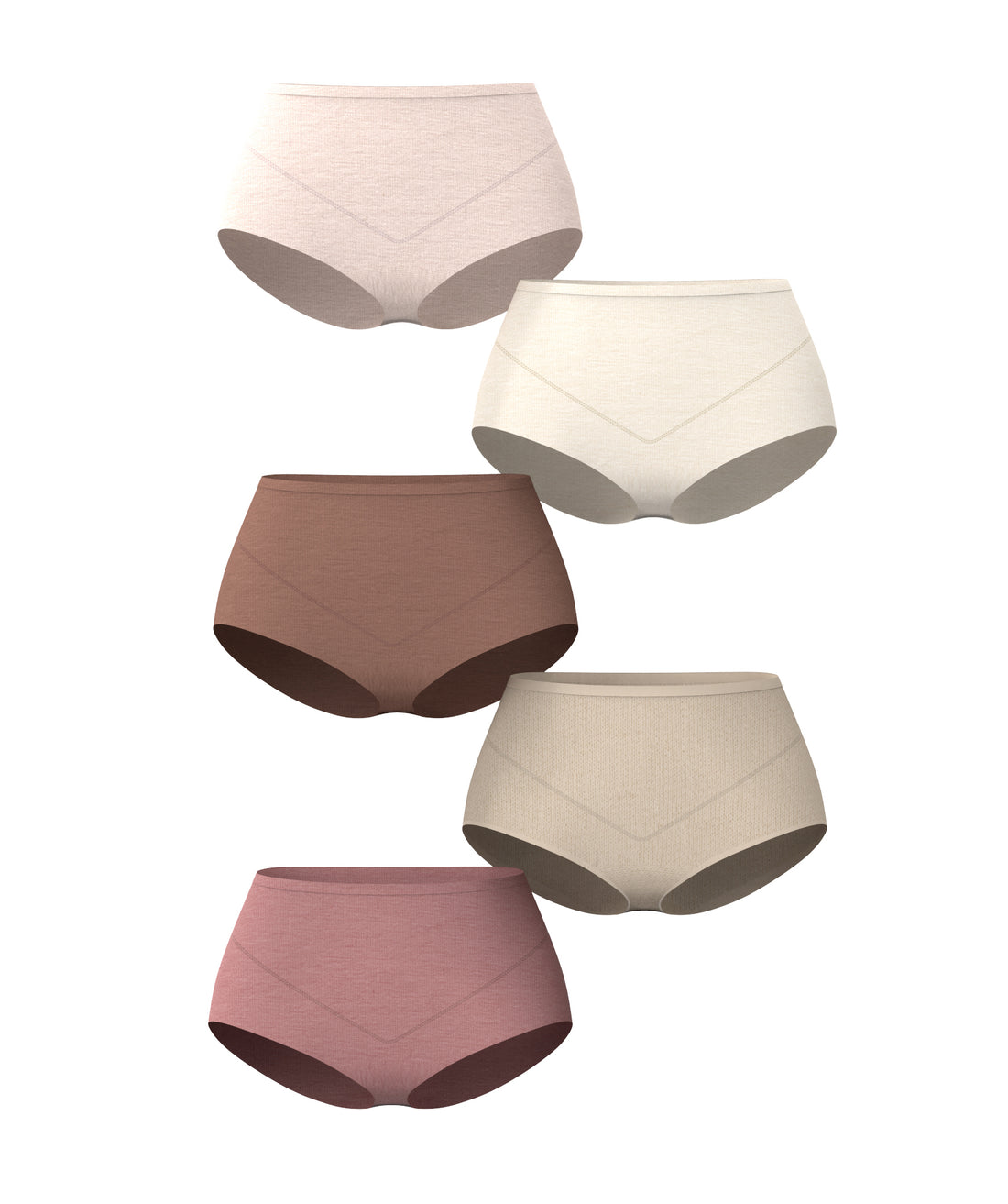 P5-11069C - Pack x5 Panties Clasicos Tonos Pasteles