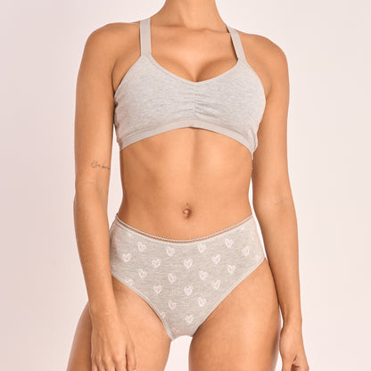 P3-308.75E - Pack x3 Panties Juveniles Semicintura Estampado Tonos Pasteles