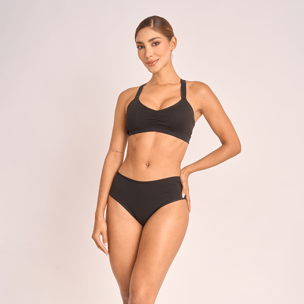 P3-308.75B - Pack x3 Panties Juveniles Semicintura Tonos Basicos