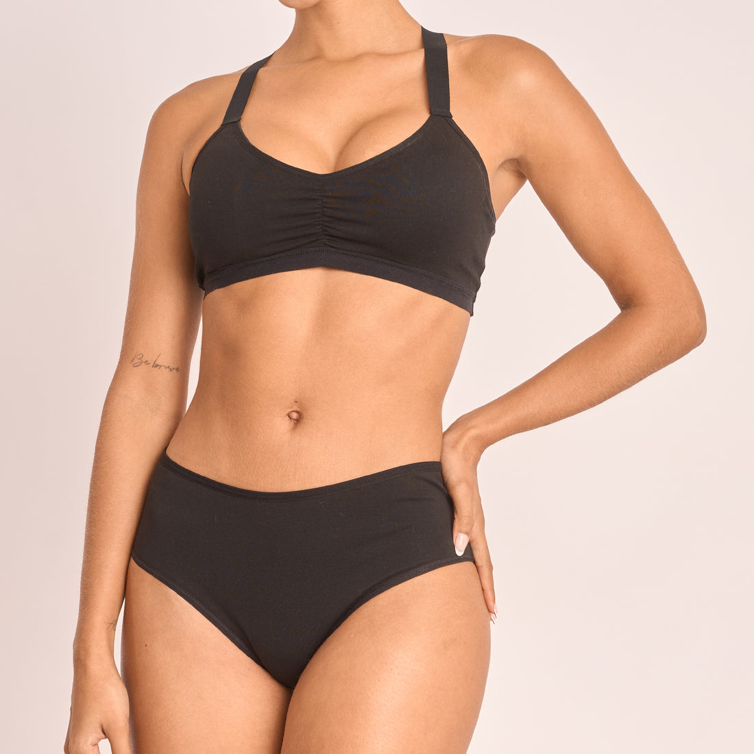 P5-308.75B - Pack x5 Panties Juveniles Semicintura Tonos Pasteles