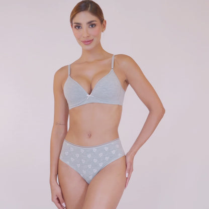 P3-308.75E - Pack x3 Panties Juveniles Semicintura Estampado Tonos Pasteles